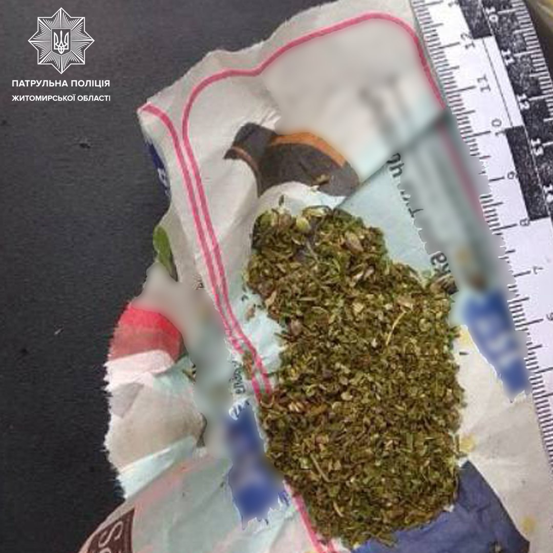 На Житомирщині зупинили водія маршрутки, який був у стані наркотичного сп'яніння